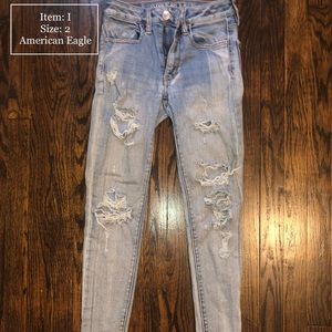 American Eagle ripped skinny jeans